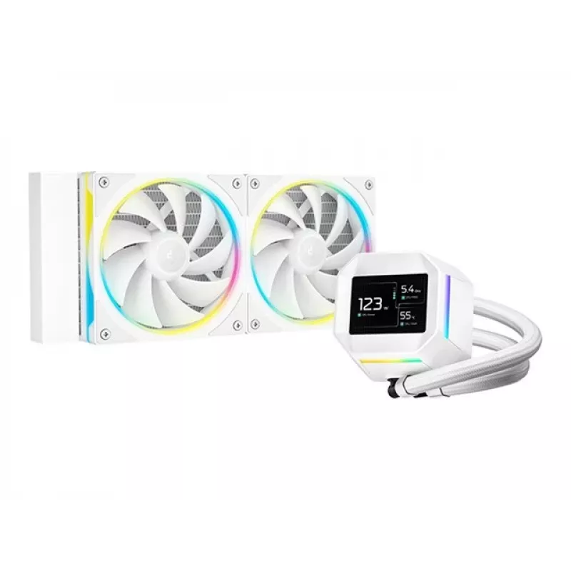 Refrigeração líquida para processador DeepCool LM240 WH 12 cm Branco 1 unid.