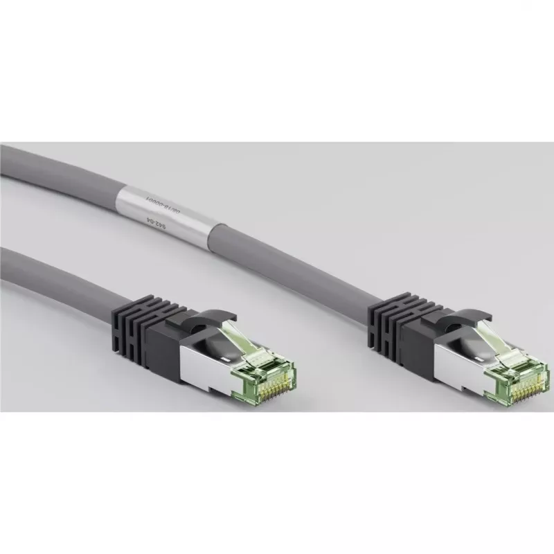 Cabo de rede Goobay CAT 8.1, S/FTP (PiMF), cinzento, 0,5 m - LSZH sem halogéneos, cobre AWG 24 (55135)