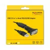 Cabo série DeLOCK 66286 USB Type-A DB-9 preto 0,8 m