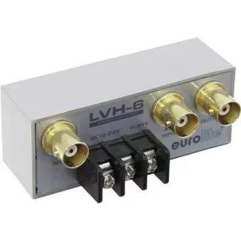 Comutador BNC EUROLITE LVH-6 caixa metálica 6 canais