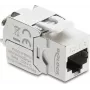 Keystone conector fêmea RJ45 para LSA Delock 90715 Cat.8.1 blindado sem ferramentas