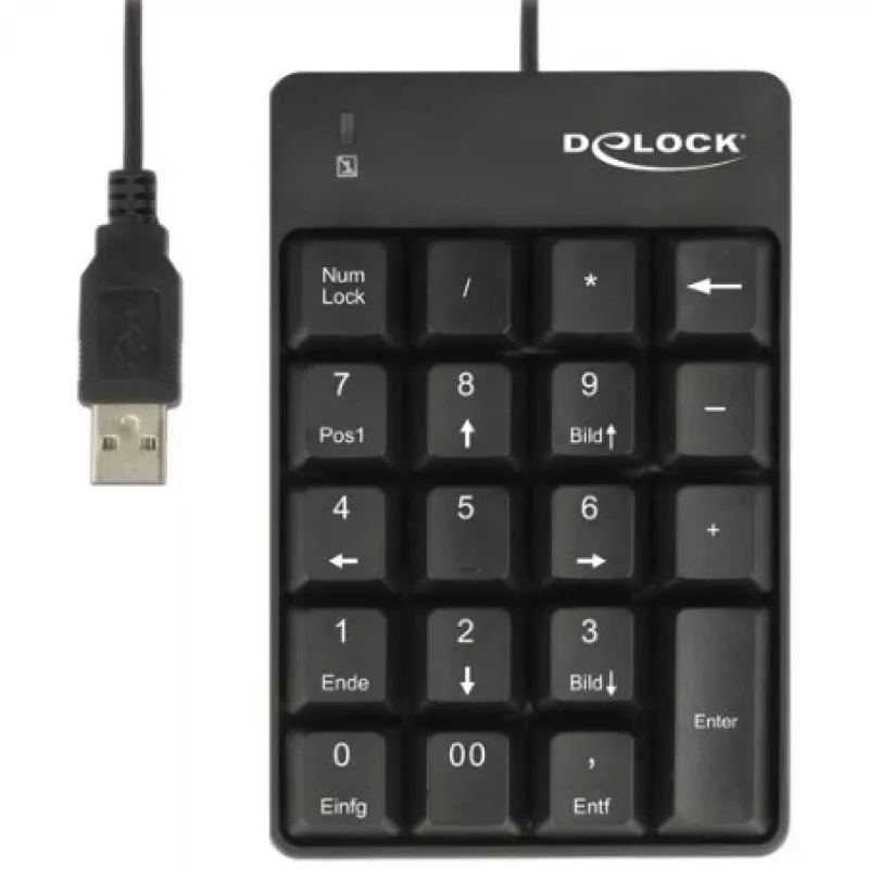 Teclado numérico DeLOCK 12481 universal USB preto