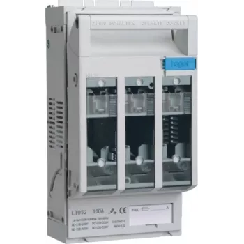 Hager seccionador NH00 LT052 3x160A calha DIN M8 (LT052)