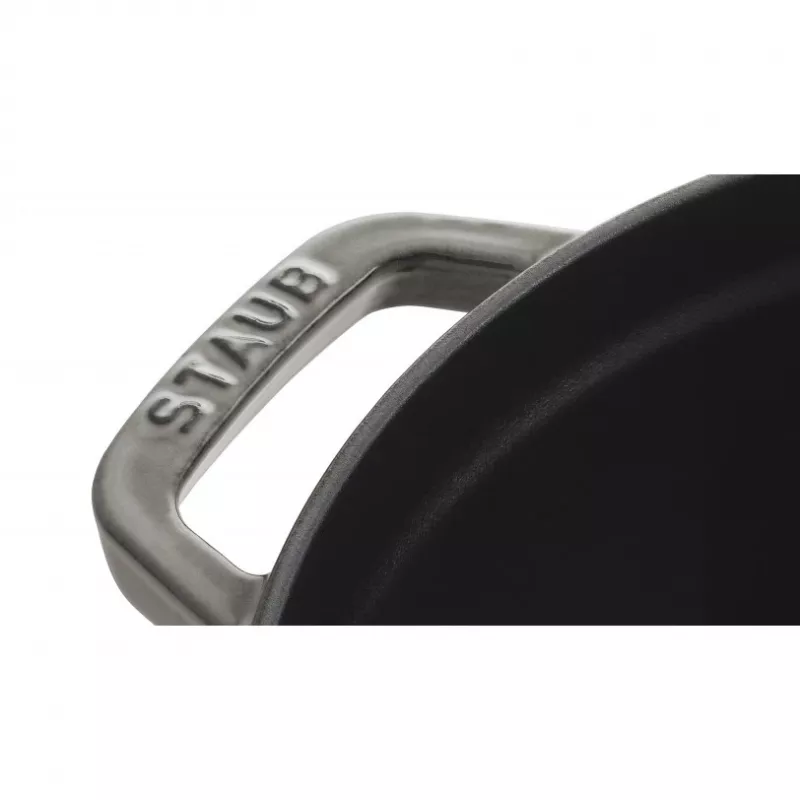 Cocotte Staub 20 cm cinzento ferro fundido