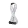 Cabo de ligação CableMod C-Series Pro variante A 90° 16-pin para 4×8-pin PCIe, branco