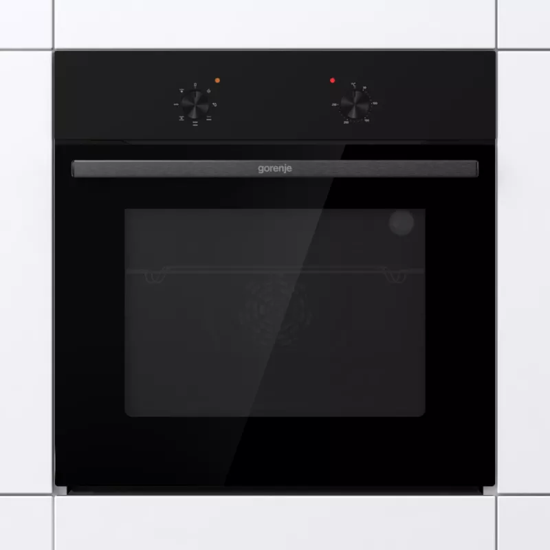 Forno Gorenje | BO6615E01B | 60 L | Elétrico | EnamelClean | Botões basculantes | Altura 59,5 cm | Largura 59,5 cm | Preto