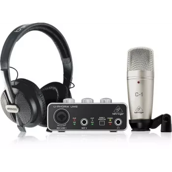 Kit de gravação para estúdio doméstico Behringer U-PHORIA STUDIO