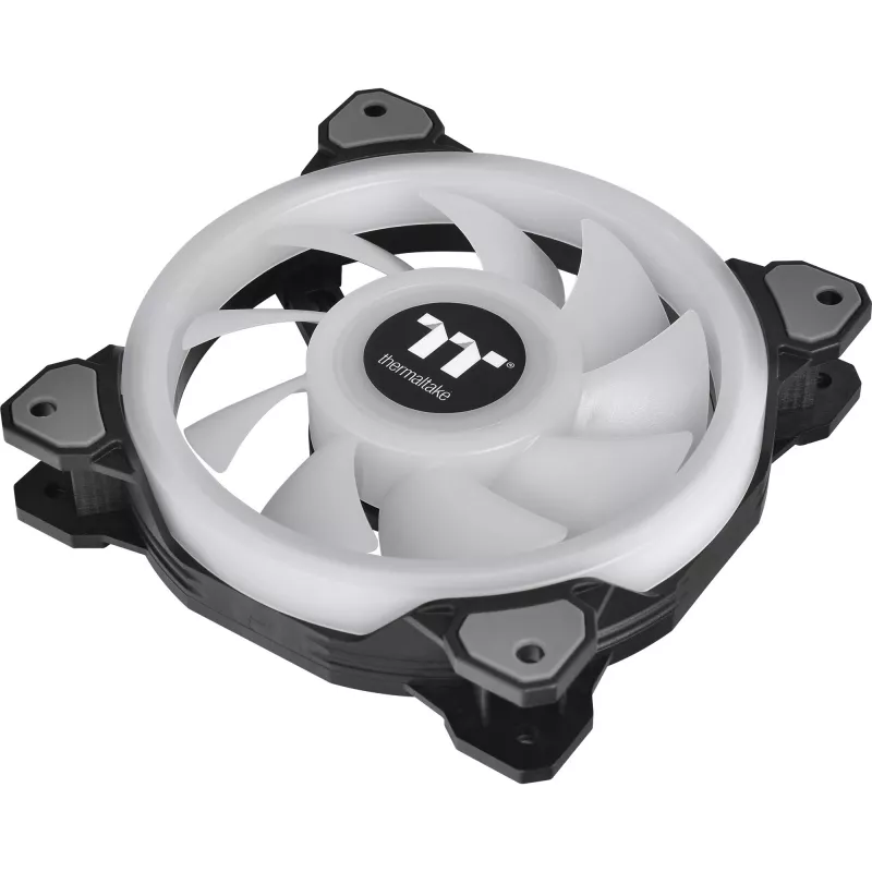 Thermaltake Riing Quad 14 RGB CL-F089-PL14SW-C ventoinha de radiador de 140 mm, TT Premium Edition, preto