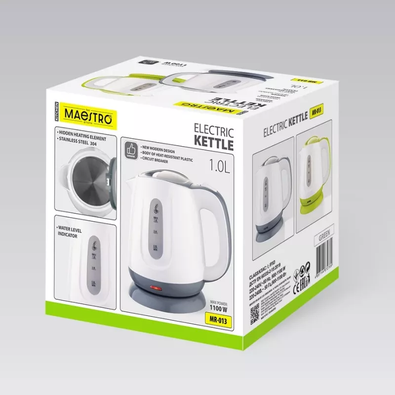 Chaleira elétrica MAESTRO MR013 1 L 1100 W (MR-013-GREEN) verde, branco