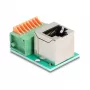 Adaptador de cabo DeLOCK 90653 RJ45 bloco de terminais de 8 pinos verde prateado