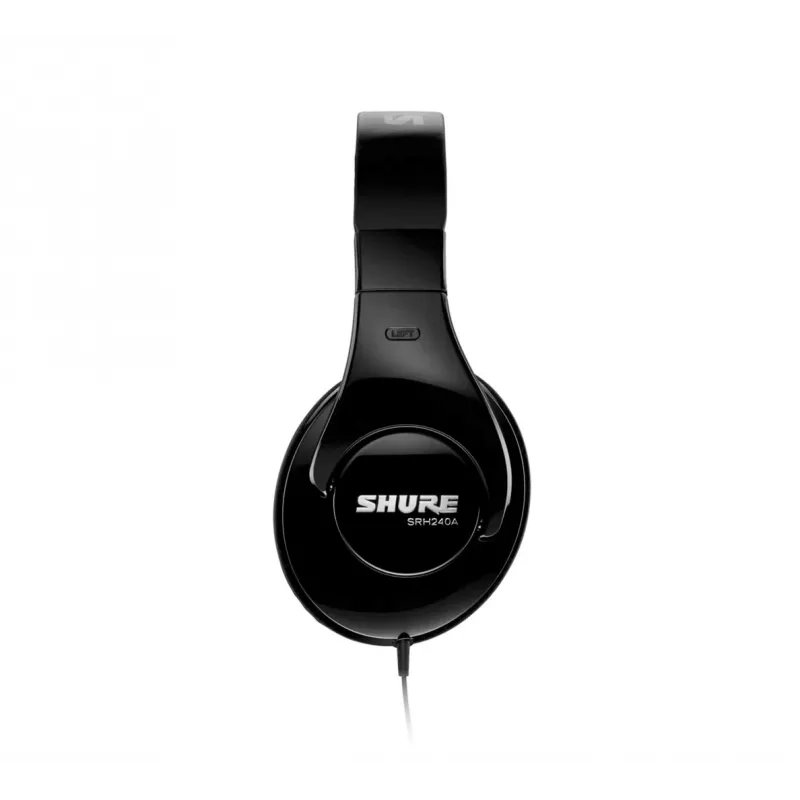 Auscultadores Shure SRH240A com fios, arco de cabeça, música, preto