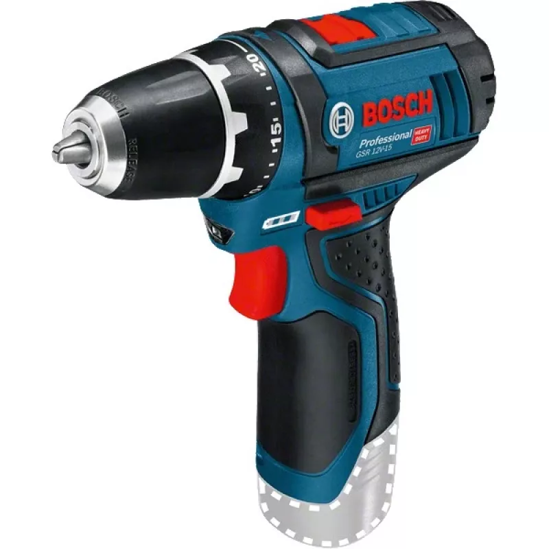 Bosch GSR 10,8-2-LI Professional sem chave preto, azul, vermelho