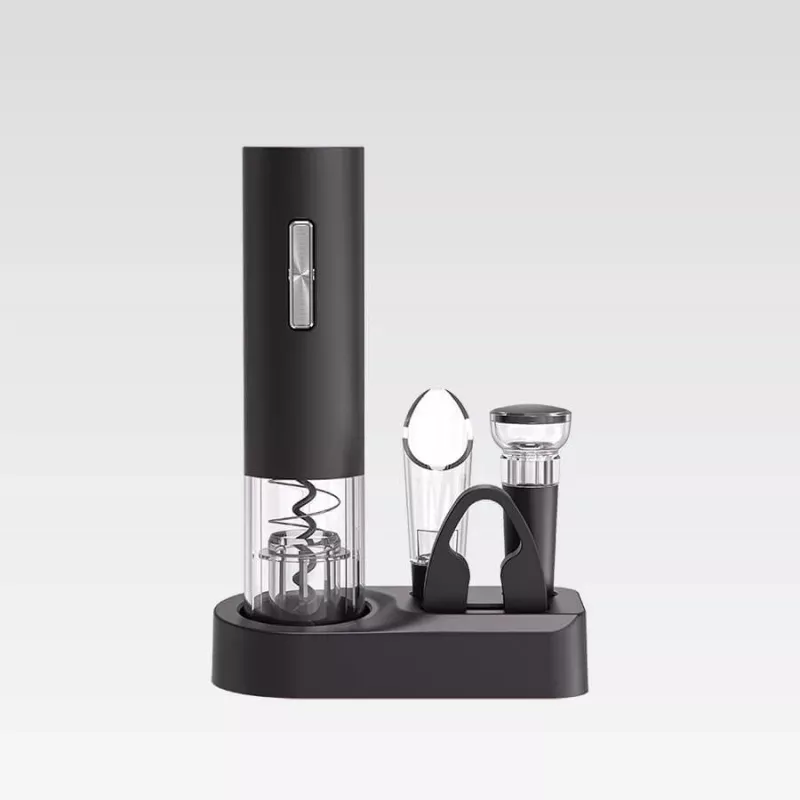 Saca-rolhas elétrico Maestro MR-1623 abridor de garrafas sem fios recarregável por USB, preto, conjunto com 5 acessórios
