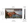 TV Toshiba 65UV2463DG 65 polegadas (165,1 cm) 4K Ultra HD DLED Smart-TV, 3840×2160, VIDAA, Wi‑Fi, 300 cd/m², preto