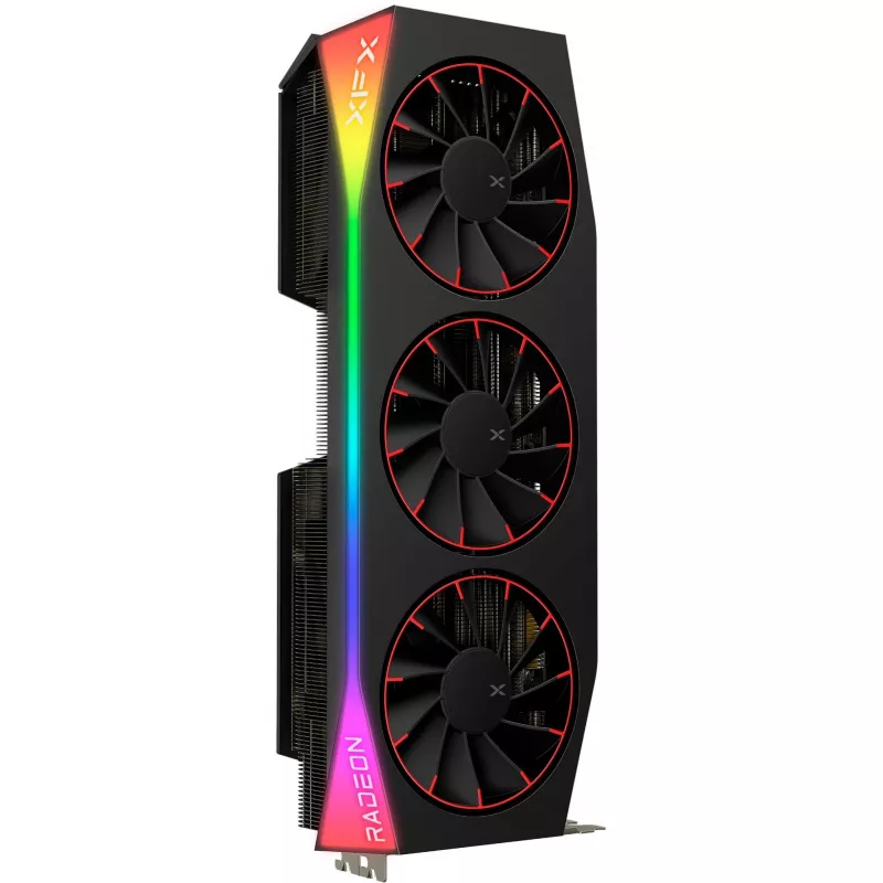 Placa gráfica XFX Radeon RX 9070 XT OC — 16 GB GDDR6, PCIe 5.0, 3× DisplayPort 2.1, HDMI 2.1, 3 ventoinhas, 360×155×72 mm