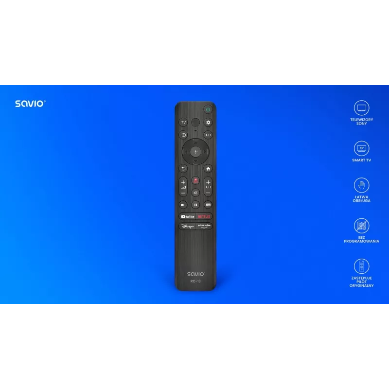 Comando Savio RC-13 IR sem fios para TV Sony 10 m de alcance