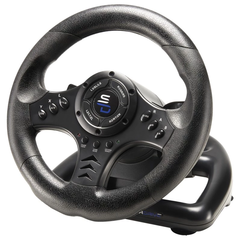 Volante + pedais Subsonic SA5426-NG preto USB rotação 180°