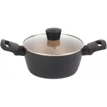 Panela Russell Hobbs RH01669BEU7 20 cm, preta, interior em aço inoxidável