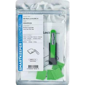 SmartKeeper SD04PKGN 4 x bloqueadores de porta SD com 1 x chave de bloqueio Mini Green SLSART-0138 SLSART0138 (SLSART-0138)