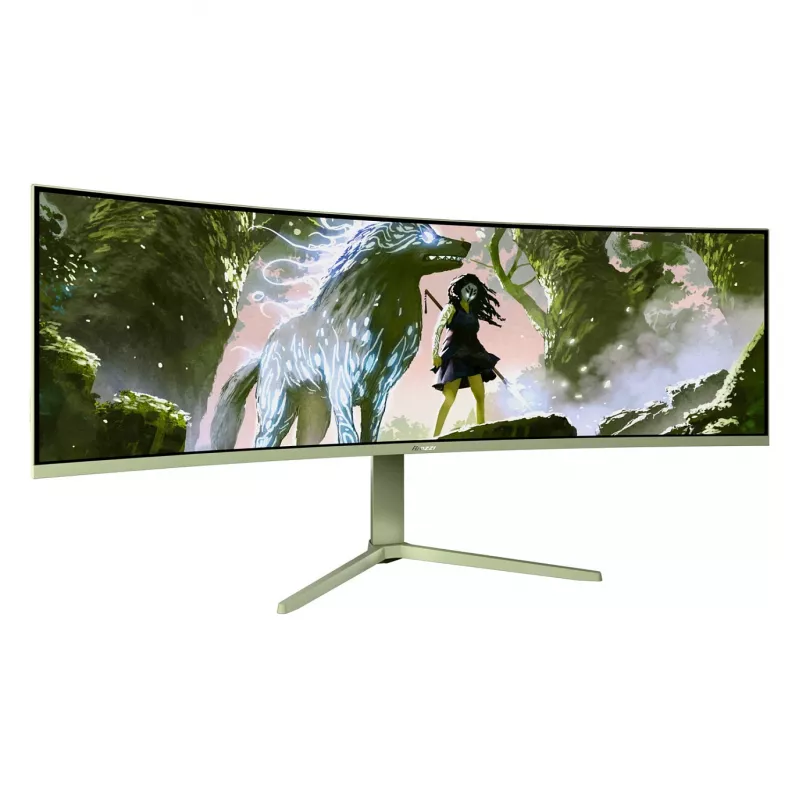 Monitor de computador curvo Arozzi Nova 49 polegadas (124,5 cm) Dual QHD 5120×1440 LED VA, 4 ms, Verde