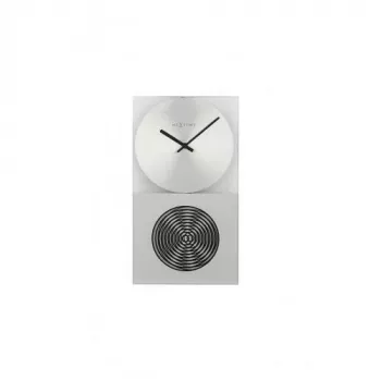 NeXtime Relógio 3028 OP, 16x30,2 cm, parede, vidro, prateado