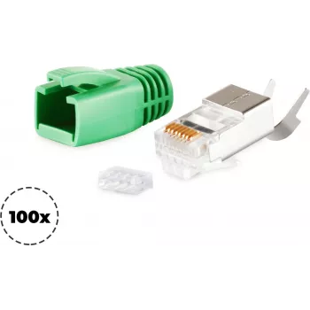 Ficha de cabo RJ-45 ShiverPeaks BS72067-100G verde