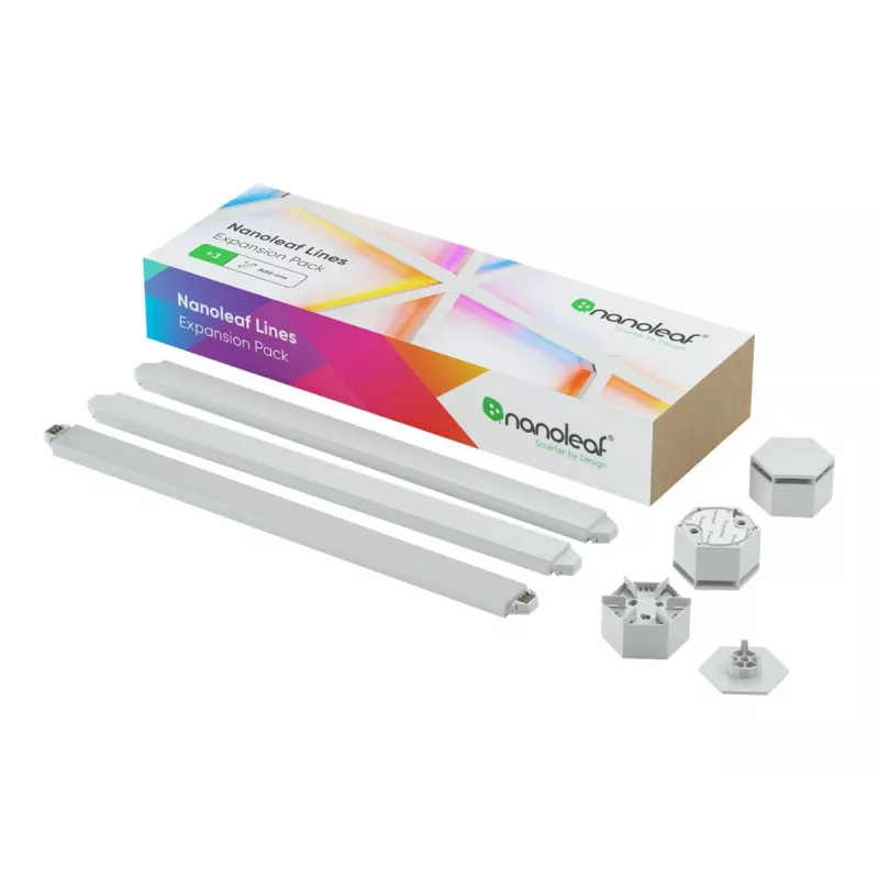 Iluminação ambiente Nanoleaf Lines pacote de expansão 3 unid.
