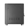 Armário rack 19 polegadas LANBERG FF01-6022-23B, 22U, 600×1000 mm, preto, portas perfuradas