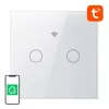 Interruptor de luz inteligente Wi-Fi com toque Gosund SLS2 (modelo SW12) — controlo por toque, conectividade Wi-Fi, cablagem N/dupla opcional