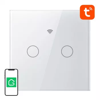 Interruptor de luz inteligente Wi-Fi com toque Gosund SLS2 (modelo SW12) — controlo por toque, conectividade Wi-Fi, cablagem N/dupla opcional