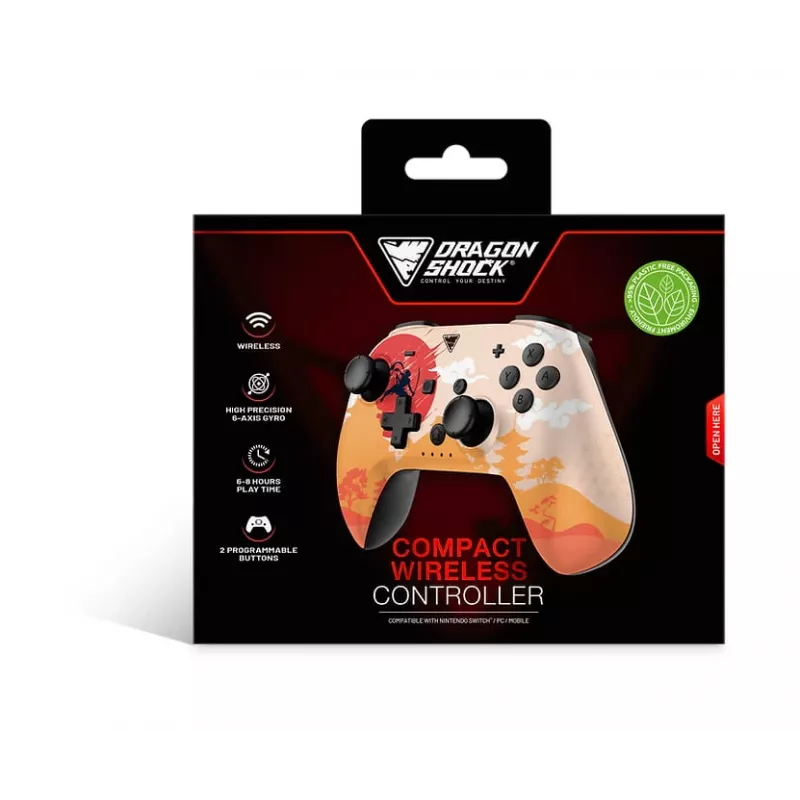 Dragonshock PopTop Compact - comando - Nintendo Switch - botão Voltar - D-Pad - botão Home - botão Reset - sem fios - Bluetooth - USB Type-C (D