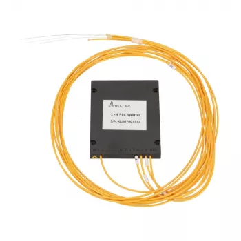 Splitter ótico PLC 1:4 Extralink SC/APC, 2,0 mm G657A, 1,5 m, módulo ABS, sem ficha