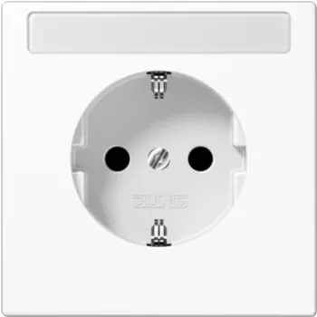 Tomada SCHUKO JUNG LS 1520 KINA WW com campo de identificação, 16 A 250 V, branco alpino