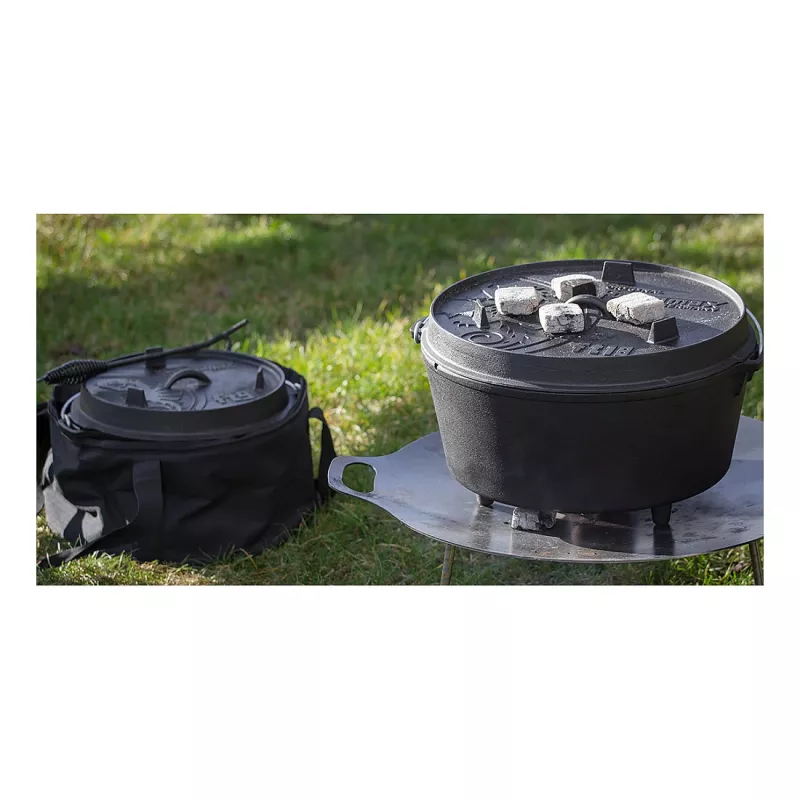 Tabuleiro de forno Petromax FT12 redondo ferro fundido forno, adequado para pão e carne, 15 kg