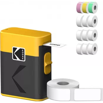 Conjunto de cassetes para impressora de etiquetas Kodak M50 Label Era, cassete de recarga amarela M50Y com 13 rolos de etiquetas