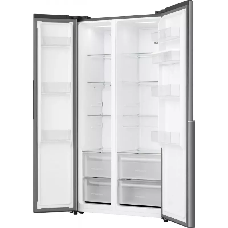 Gorenje HZF55082 NRS917E41XWD G400, independente, porta americana, cinzento, 2 porta(s), toque, LED