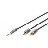 Digitus | Estéreo 3,5 mm para 2RCA Y-splitter, M para M | DB-510330-018-S | 3,5 mm Estéreo | 2x fichas RCA