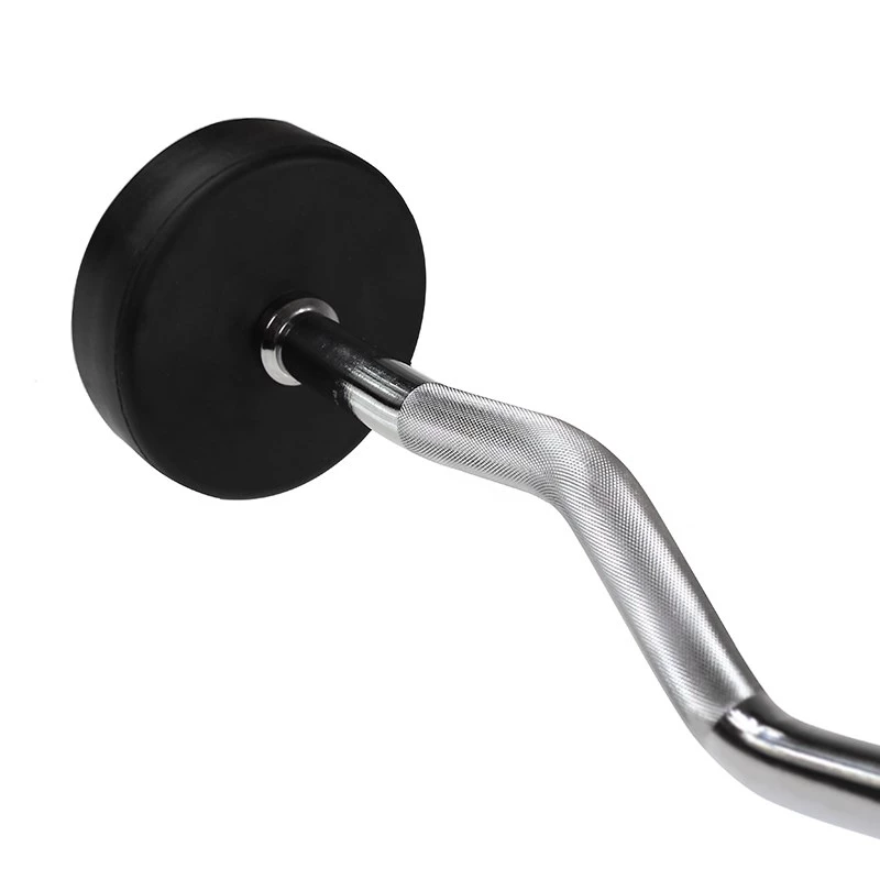 Barra de haltere fixa / barra quebrada com borracha HMS GSL25 25 kg