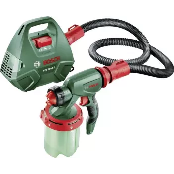 Pistola de pulverização Bosch PFS 3000-2, 650 W AC aparelho de pulverização de tinta, depósito 1 L, mangueira 2 m, bico regulável