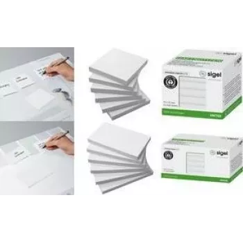 Notas adesivas Sigel HN760 125×75 mm branco, 1 conjunto