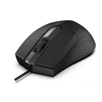 Rato ótico USB Focus, 1200DPI 3 botões e roda de deslocamento, sensibilidade 125Hz, cabo 1,8m, peso 66g