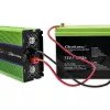 Qoltec Monolith Conversor de tensão | Carregamento de bateria | UPS | 2000W | 4000W | 12V para 230V | Onda sinusoidal pura | LCD preto-verde