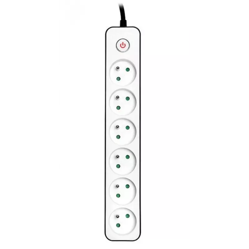 Extensão elétrica TRACER Zebra 1,5 m 6 tomadas