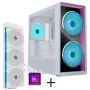 Conjunto de caixa de PC Lian Li LANCOOL 217 INF + HydroShift II LCD-S 360TL AiO - branco