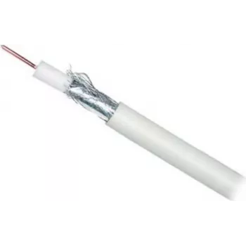 Cabo coaxial SAT ShiverPeaks 81410-48SALUSTAKU RG6 U duplamente blindado CCS, atenuação >80 dB