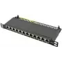 LogiLink - Patch Panel - montagem em rack - RJ-45 X 12 - preto, RAL 9005 - 0,5U - 25,4 cm (10)