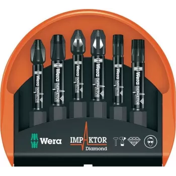 Wera 05057695001 Bit-Check 6 Impaktor 1 conjunto de pontas de aparafusar, 6 unid.