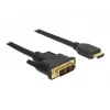 Adaptador de cabo de vídeo DeLOCK 85582 1 m HDMI Type-A DVI-D preto