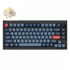 Teclado Keychron V1 Max universal USB RF Wireless Bluetooth preto cinzento 75% mecânico
