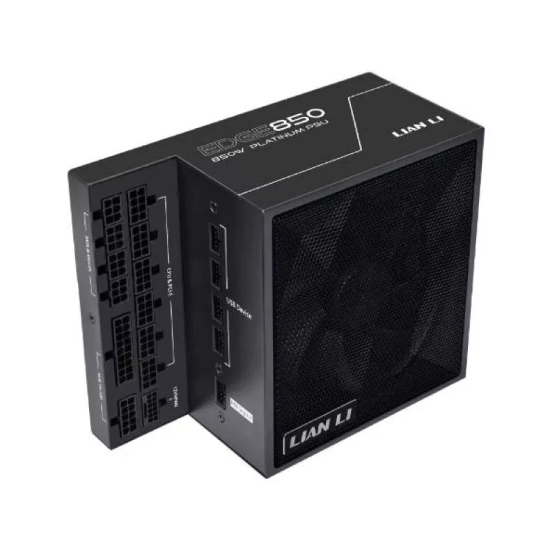 Fonte de alimentação Lian Li EDGE EG1300 de 1300 W, 80 PLUS Platinum, ATX 3.1, PCIe 5.1, preta